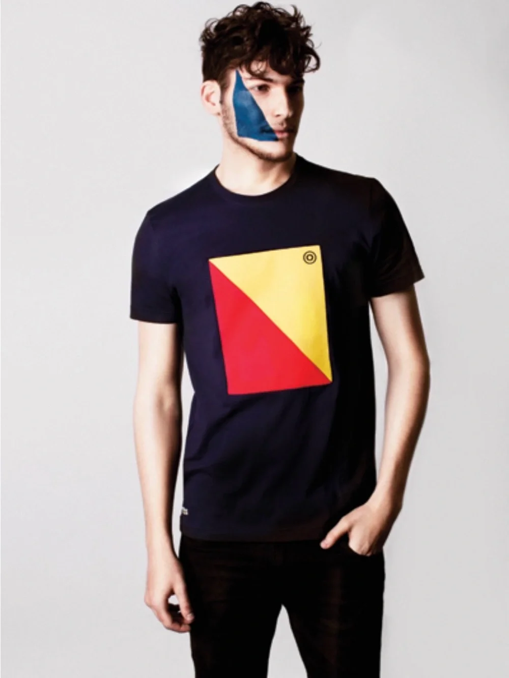 Lacoste Men's Regular Fit Nautical Flag Graphic T-Shirt - Navy - Size 3 / S - Picture 1 of 7